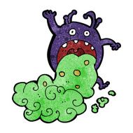 cartoon gross monster being sick N6