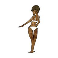 cartoon woman in bikini N33