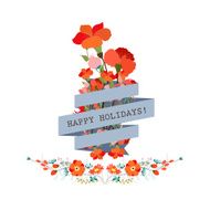 Cute floral bouquets in vintage style