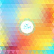 Colorful rainbow triangular background