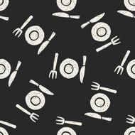 dishware doodle seamless pattern background N8