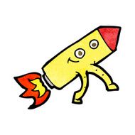 cartoon happy rocket N7