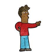 cartoon curious man pointing N6