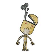 cartoon robot with open head N2