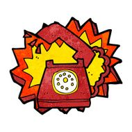 cartoon ringing telephone N18