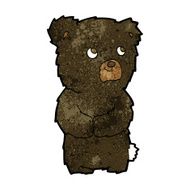 cartoon black bear cub N30