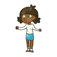 cartoon confused woman N79