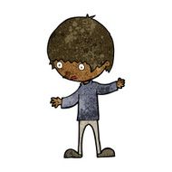 cartoon boy with outstretched arms N6