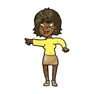 cartoon woman pointing N127