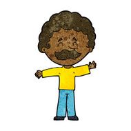 cartoon boy with mustache N6