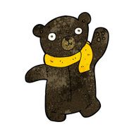 cute cartoon black teddy bear N5