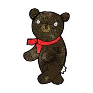 cute cartoon black teddy bear N6