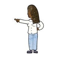 cartoon woman pointing N128