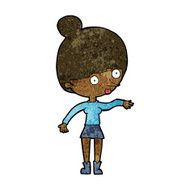cartoon surprised woman N139
