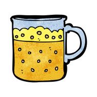 cartoon mug of beer N17