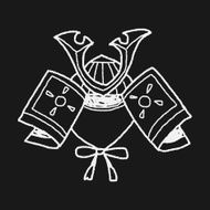 samurai helmet doodle N6