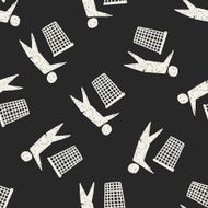 Throw trash doodle seamless pattern background N2