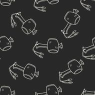 wish hammer doodle seamless pattern background N2