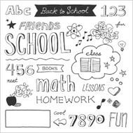 School Doodles &mdash; Vector Elements