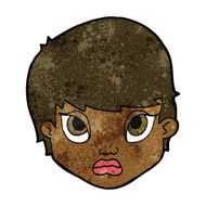 cartoon sulking woman N6