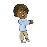 cartoon happy man showing N6