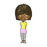 cartoon friendly woman N42