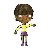 cartoon happy woman N160