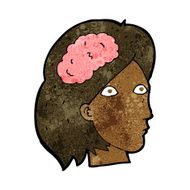 cartoon female head with brain symbol N11