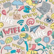 Social Doodle Seamless
