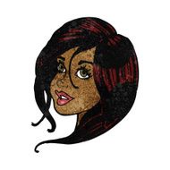 cartoon pretty female face N55