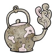 cartoon old tea pot N7