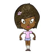 cartoon pretty woman N171