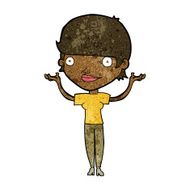 cartoon woman holding arms in air N7