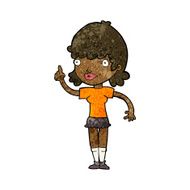 cartoon woman with idea N158