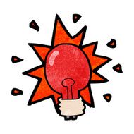 cartoon red light bulb N17