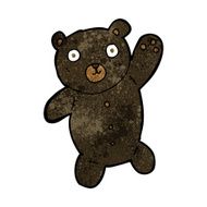 cartoon cute black teddy bear N3