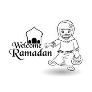 Welcome Ramadan and Little Girl N2
