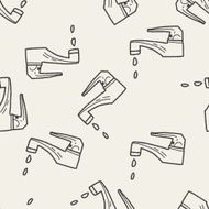 faucet doodle seamless pattern background N5