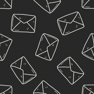 mail doodle seamless pattern background N5