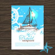 Travel colorful tropical design