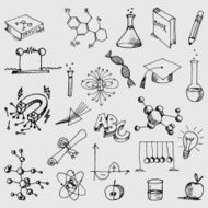 Hand Drawn Chemistry and Physics Doodles