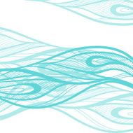 Abstract hand drawn illustration decotative waves background