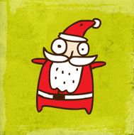 Santa Claus on Grunge Background