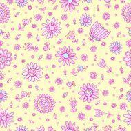 Springtime Flower Seamless Pattern