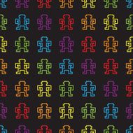 Seamless rainbow monkey pattern
