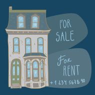 Hand drawn vector real estate