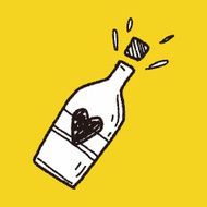 wedding wine doodle N5