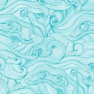 Seamless wave hand-drawn pattern N2