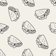 burrito doodle seamless pattern background N2