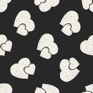 heart doodle seamless pattern background N4